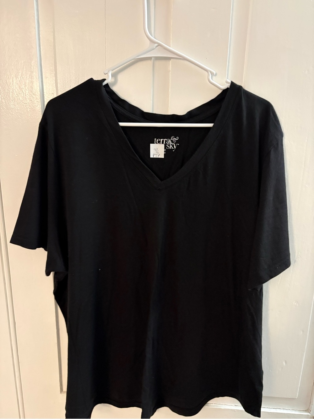 Terra & Sky Black V-Neck Shirt